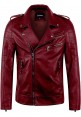 Kids Vintage Asymmetric Zip Lightweight Faux Leather Biker Jacket 
